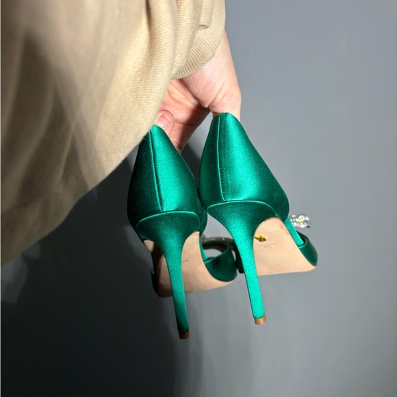 NWOT Veronica Beard Emerald Gadot Bow Dress Heels Size 6 - Picture 5 of 7